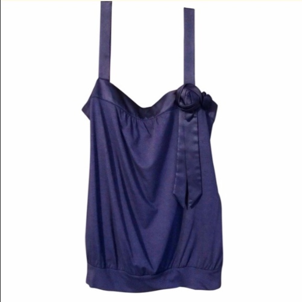 LOFT Blue Dressy Cotton Tank Top